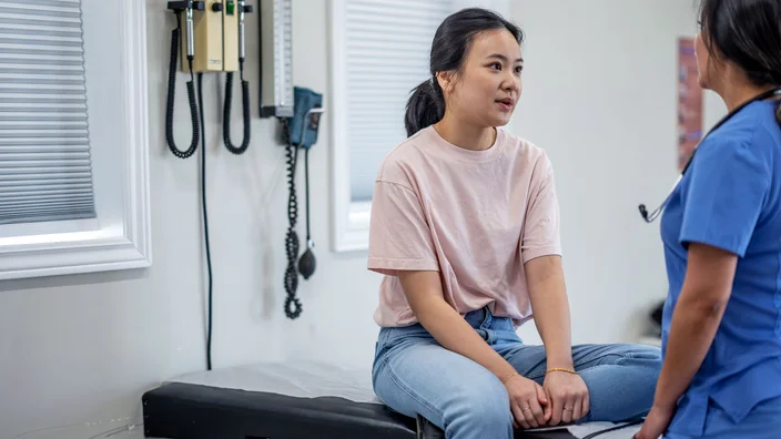 woman at medical appointment